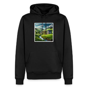 Typisch Sauerland - Männer Premium Bio Hoodie - Schwarz - Vorne - Nico (187cm)