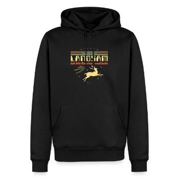 Lustiger Spruch - Mach mal langsam Rentner - Männer Premium Bio Hoodie - Schwarz - Vorne - Nico (187cm)
