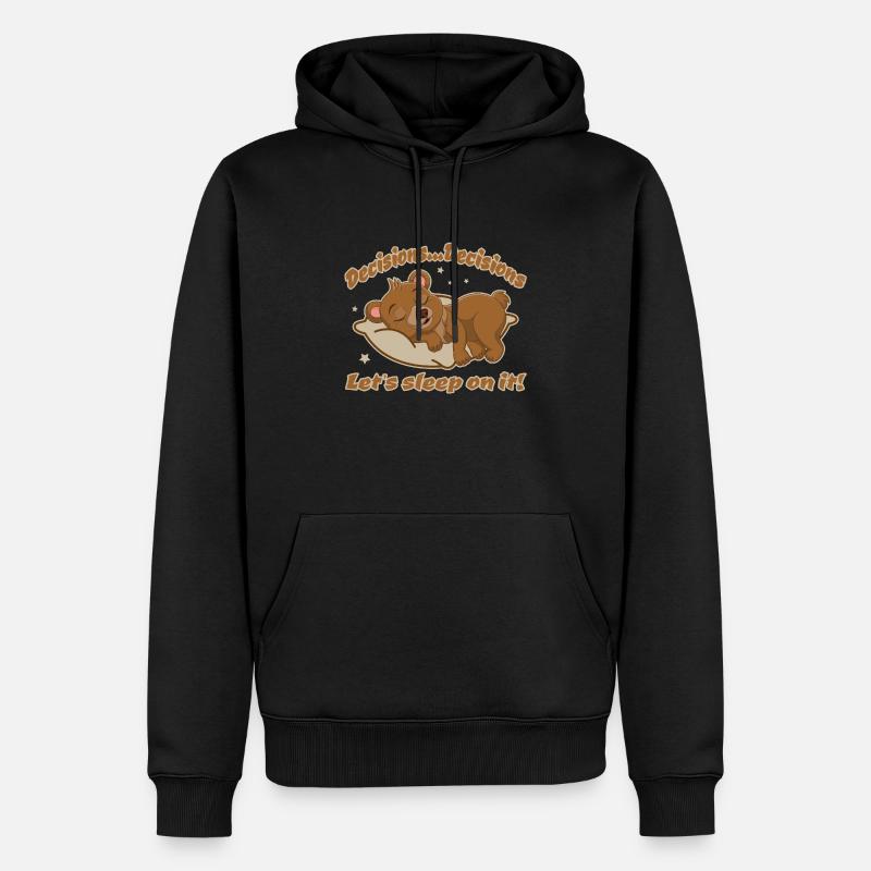 Décisions - Dormons dessus - Sweat à capuche Premium bio Homme - noir
