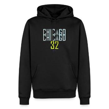 CHICAGO 32 Vereinigte Staaten von Amerika - Männer Premium Bio Hoodie - Schwarz - Vorne - Nico (187cm)