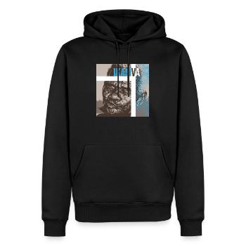 Future #16 - Sweat à capuche Premium bio Homme - noir - Devant - Nico (187cm)