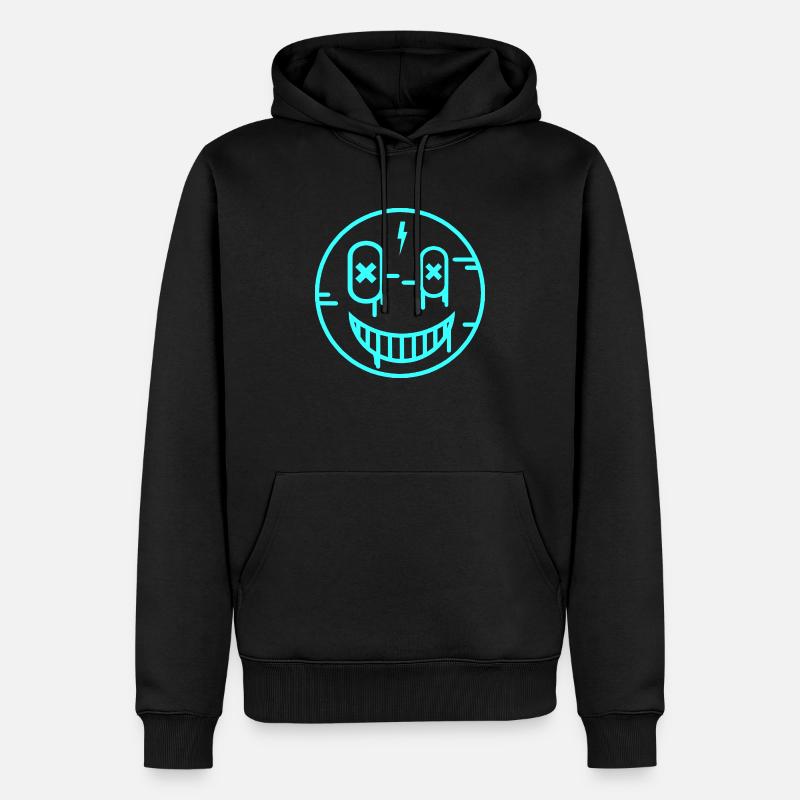 Smiling light - Männer Premium Bio Hoodie - Schwarz