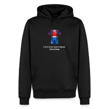 Maillot de football drôle - Sweat à capuche Premium bio Homme - noir - Devant - Nico (187cm)