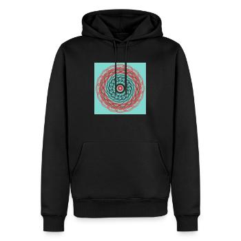 Abstraktes geometrisches Design - Männer Premium Bio Hoodie - Schwarz - Vorne - Nico (187cm)