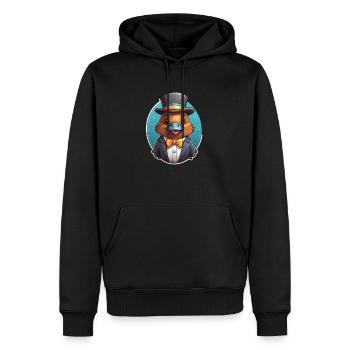 Bande dessinée drôle d’ornithorynque - Sweat à capuche Premium bio Homme - noir - Devant - Nico (187cm)