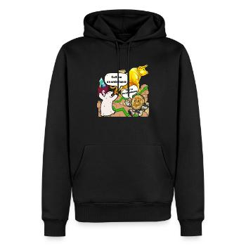 Crypto Summer: The Heat is On - Men’s Premium Organic Hoodie - black - Front - Nico (187cm)