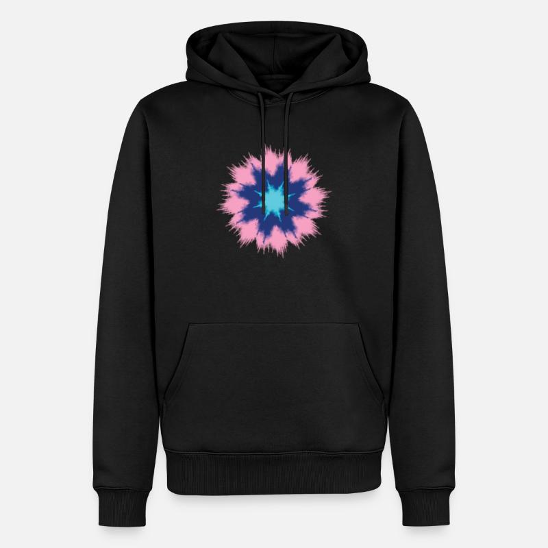 Batik-Hemd. Tie Dye Hemd Muster - Männer Premium Bio Hoodie - Schwarz
