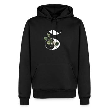 Nummer 5 Blumengrün -5. Geburtstag Blumen - Männer Premium Bio Hoodie - Schwarz - Vorne - Nico (187cm)