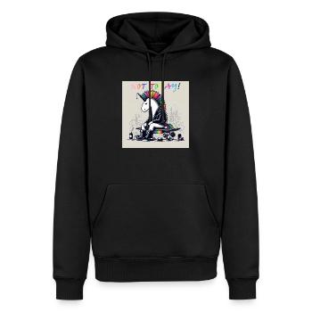 Keine Motivation - Männer Premium Bio Hoodie - Schwarz - Vorne - Nico (187cm)