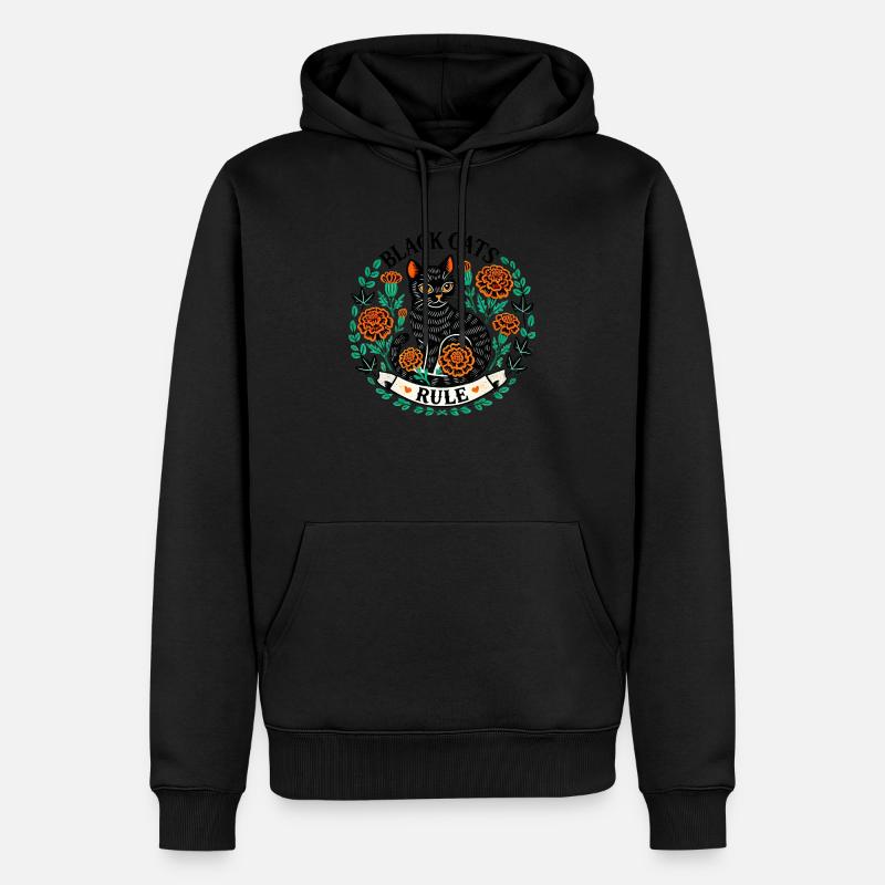 Die Herrschaft der Schwarzen Katzen - Männer Premium Bio Hoodie - Schwarz