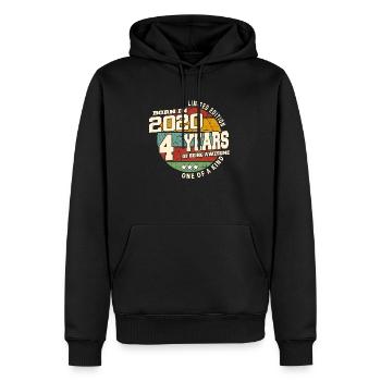 2020 Vintage Retro Classique 4 ans - Sweat à capuche Premium bio Homme - noir - Devant - Nico (187cm)