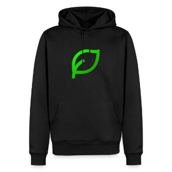 Leaves - Männer Premium Bio Hoodie - Schwarz - Vorne - Nico (187cm)