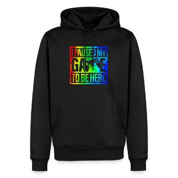 Gamer Jeu En Ligne Jeux Sur Ordinateur Arcade Neon - Sweat à capuche Premium bio Homme - noir - Devant - Nico (187cm)