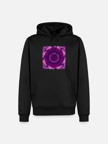 rose, violet - Sweat à capuche Premium bio Homme - noir