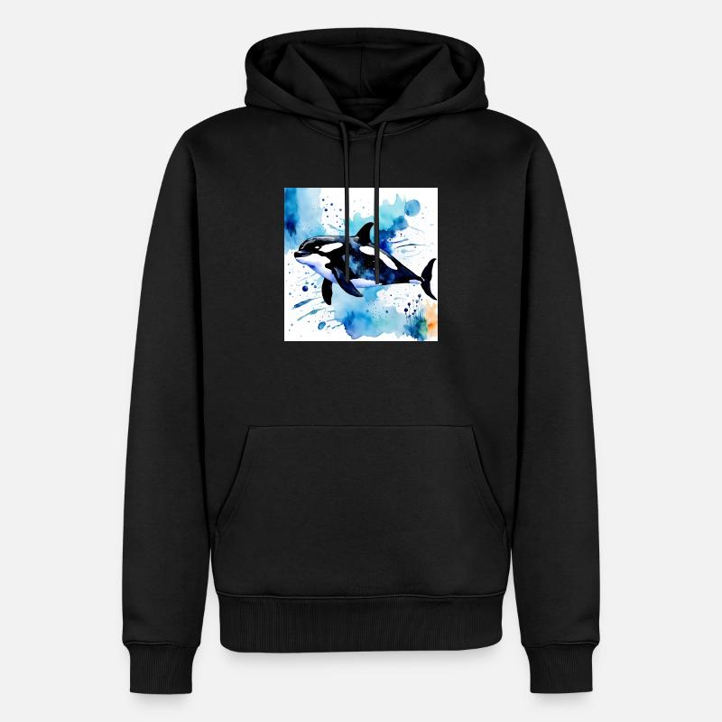 Style orque - Sweat à capuche Premium bio Homme - noir