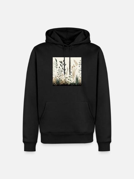 Meadow Mingle - Männer Premium Bio Hoodie - Schwarz