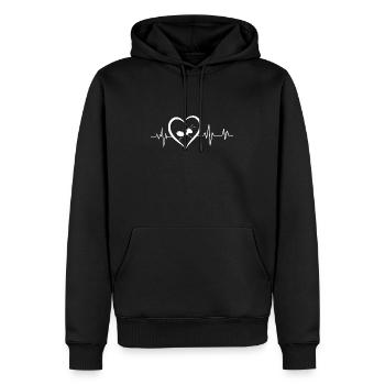 battement de cœur fourmi - Sweat à capuche Premium bio Homme - noir - Devant - Nico (187cm)