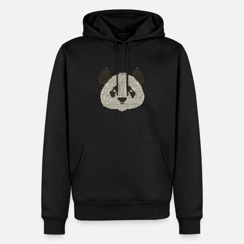 Laby-Panda - Sweat à capuche Premium bio Homme - noir