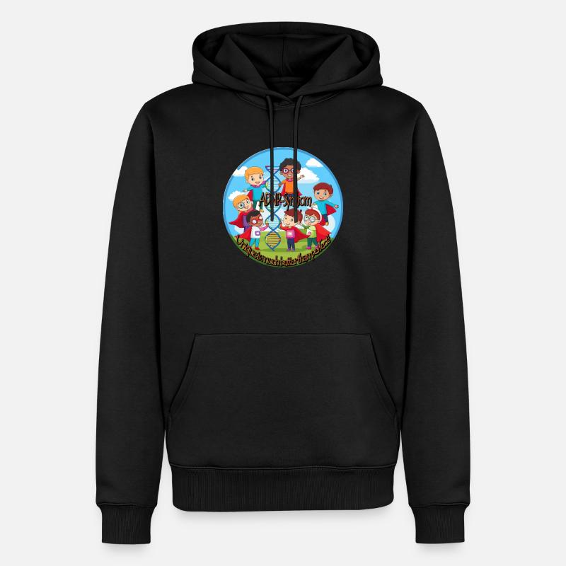 Syndrome ADNP du super-héros - Sweat à capuche Premium bio Homme - noir