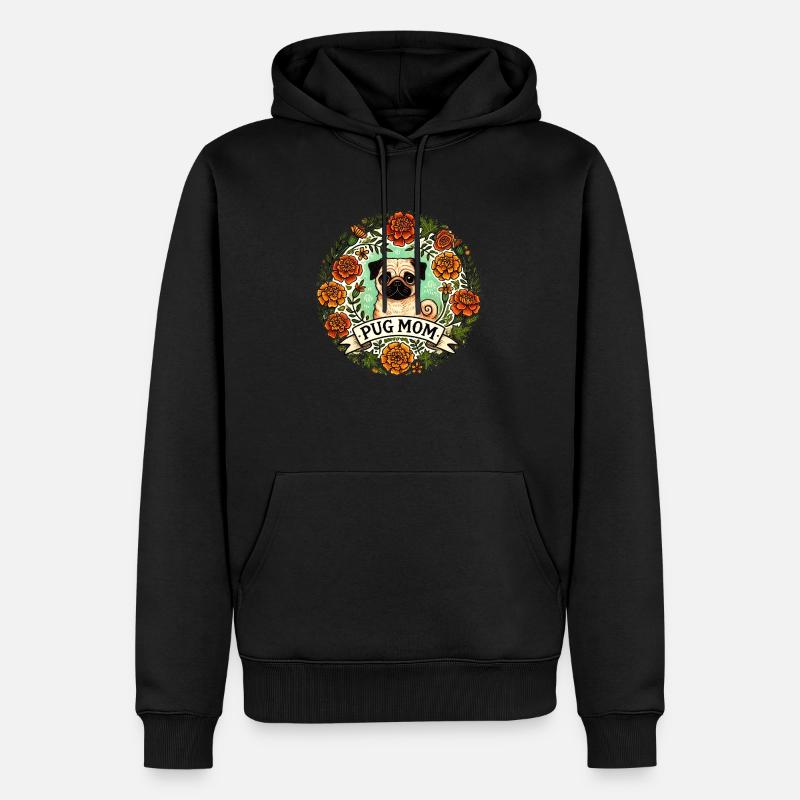 Maman carlin - Sweat à capuche Premium bio Homme - noir