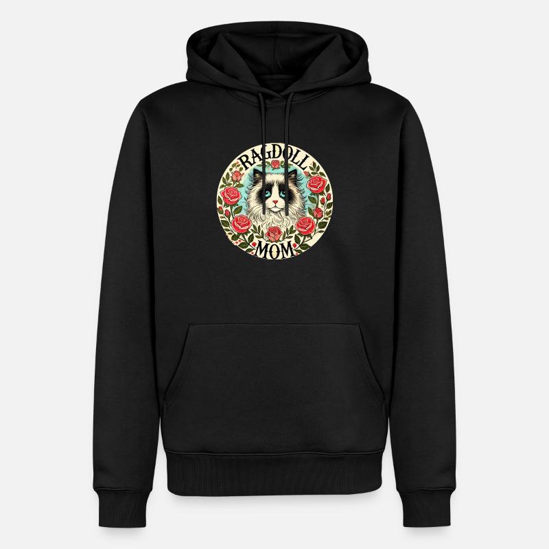 Ragdoll Chat Maman - Sweat à capuche Premium bio Homme - noir