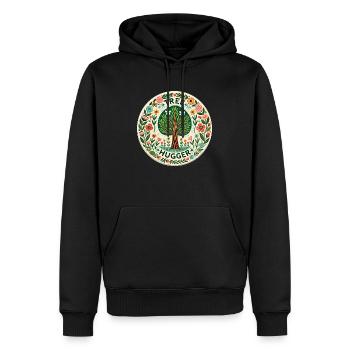 Baum-Umarmer - Männer Premium Bio Hoodie - Schwarz - Vorne - Nico (187cm)