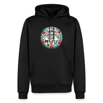 Kinderlose Katze Damen Club - Männer Premium Bio Hoodie - Schwarz - Vorne - Nico (187cm)