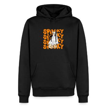 Spooky Duo: Golden Retrievers Halloween Fun - Men’s Premium Organic Hoodie - black - Front - Nico (187cm)