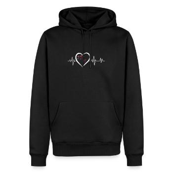 Heartbeat Fireworks - Men’s Premium Organic Hoodie - black - Front - Nico (187cm)