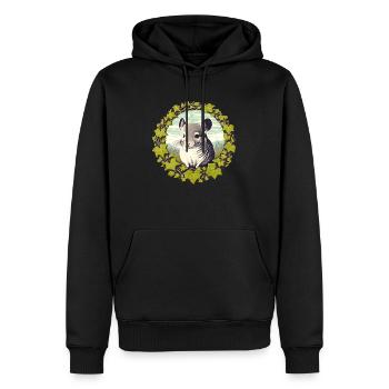 Chinchilla - Männer Premium Bio Hoodie - Schwarz - Vorne - Nico (187cm)