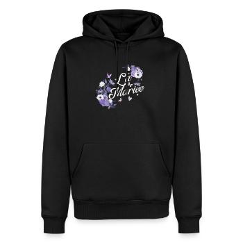 la mariée floral violet - Sweat à capuche Premium bio Homme - noir - Devant - Nico (187cm)