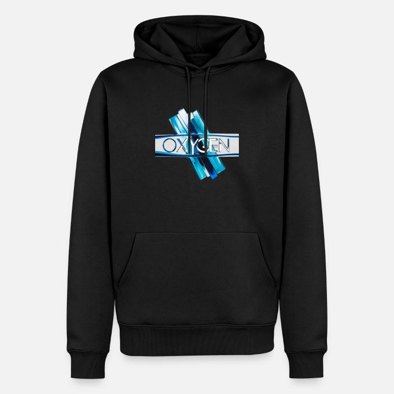 Sauerstoff - Oxygen - Männer Premium Bio Hoodie - Schwarz