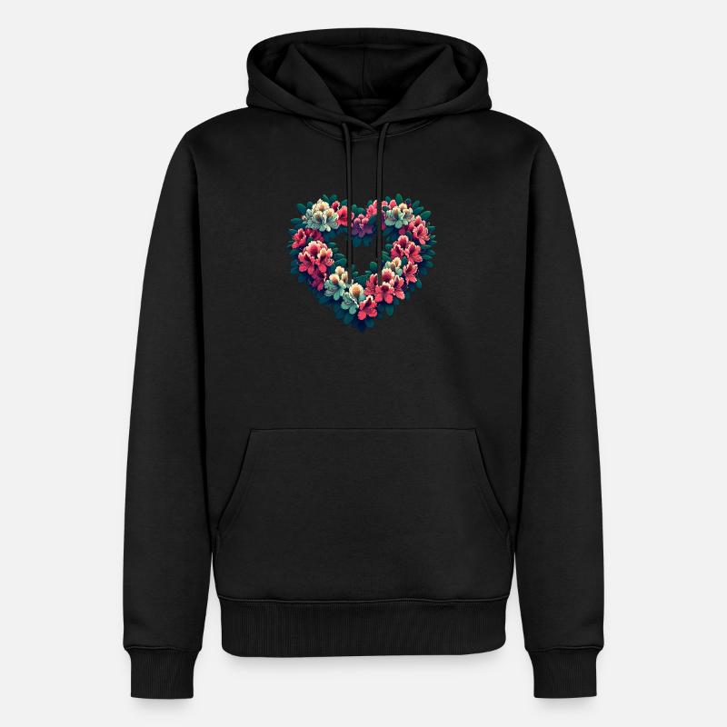 Rhododendron - Sweat à capuche Premium bio Homme - noir