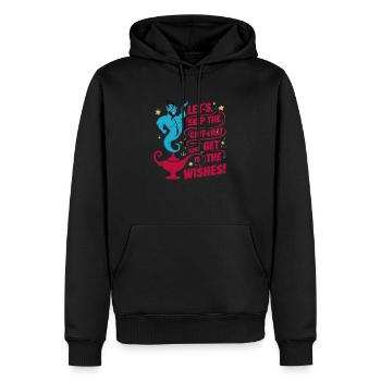 Dschinni-Lampe - Männer Premium Bio Hoodie - Schwarz - Vorne - Nico (187cm)
