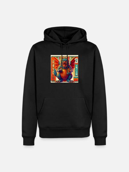 Japanese Dragon Monster - Men’s Premium Organic Hoodie - black