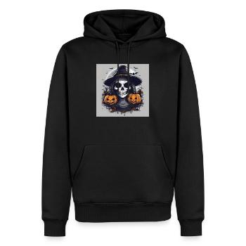 Pumpkin King : Votre t-shirt pour la saison effrayante - Sweat à capuche Premium bio Homme - noir - Devant - Nico (187cm)
