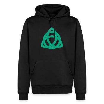 Familie und Ewigkeit - Männer Premium Bio Hoodie - Schwarz - Vorne - Nico (187cm)