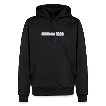 Retro 1990 Limitierte Auflage - Männer Premium Bio Hoodie - Schwarz - Vorne - Nico (187cm)