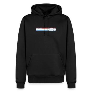 Retro 2000 Limitierte Auflage - Männer Premium Bio Hoodie - Schwarz - Vorne - Nico (187cm)