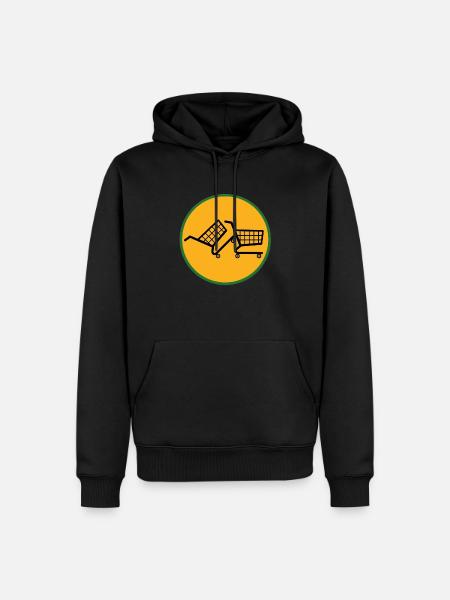 Match im Supermarkt - Männer Premium Bio Hoodie - Schwarz