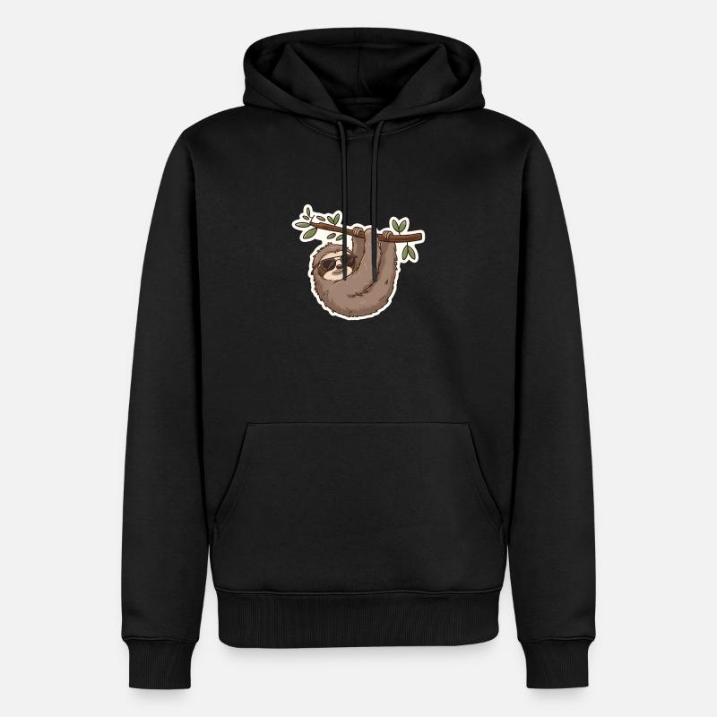 Sloth Relax Chill Nap sleep - Sweat à capuche Premium bio Homme - noir