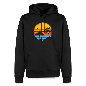 841 Surf Endless Summer Stoked Otter 841 - Sweat à capuche Premium bio Homme - noir - Devant - Nico (187cm)