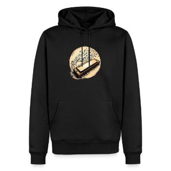 Harmonica Symphony - Sweat à capuche Premium bio Homme - noir - Devant - Nico (187cm)