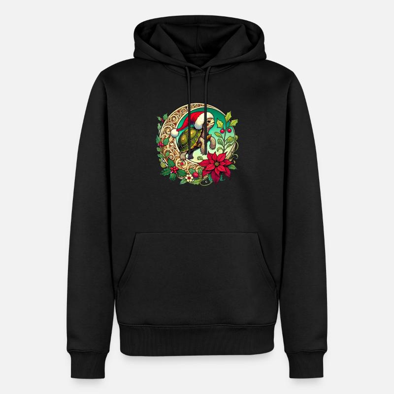 Tortue de Noël - Sweat à capuche Premium bio Homme - noir