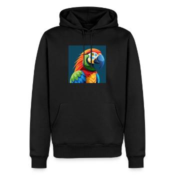 Tropischer Papagei - Männer Premium Bio Hoodie - Schwarz - Vorne - Nico (187cm)