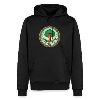 Baum-Umarmer - Männer Premium Bio Hoodie - Schwarz - Vorne - Nico (187cm)