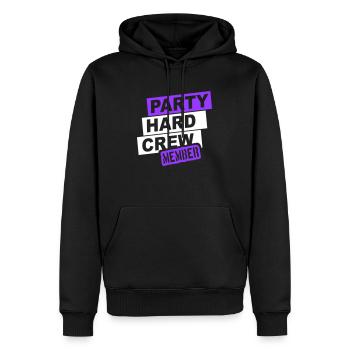 Fête Dur Membre de l’équipe Club Amis Célébrer - Sweat à capuche Premium bio Homme - noir - Devant - Nico (187cm)