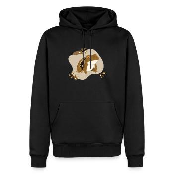 Kröte - Männer Premium Bio Hoodie - Schwarz - Vorne - Nico (187cm)
