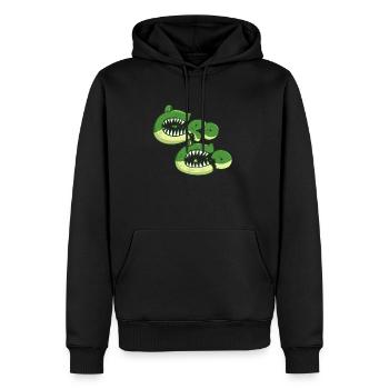 Hungry croc - Men’s Premium Organic Hoodie - black - Front - Nico (187cm)