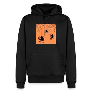 Spiders coming down from the web - Men’s Premium Organic Hoodie - black - Front - Nico (187cm)